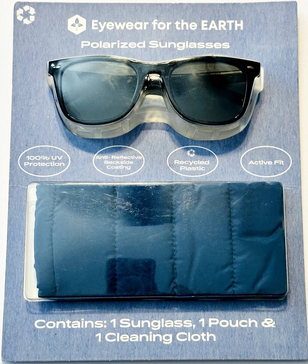 Eyewear for the Earth Polarized Sunglasses Men Women Glass Case Cleaning Cloth